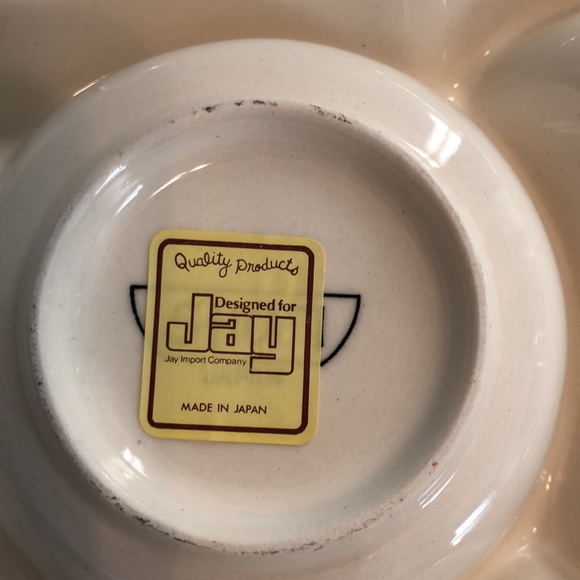 Jay Import Co Fine Ceramic Divided Relish Serving Dish Platter Japan - Picture 3 of 7